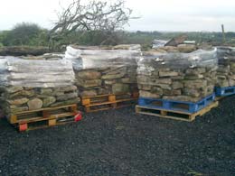 pallets of sandstone